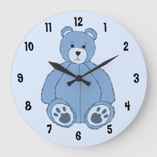 Relógio Grande Urso Azul (Frente)