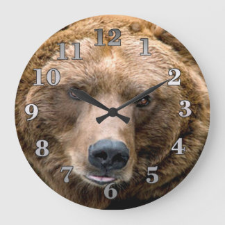 Relógio Grande Urso Castanho