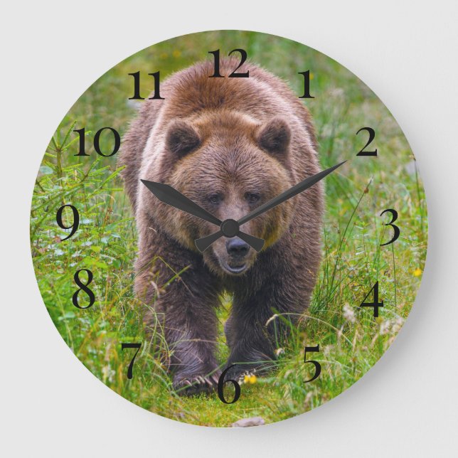 Relógio Grande Urso Castanho (Frente)