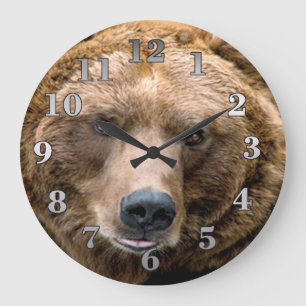 Relógio Grande Urso de Brown