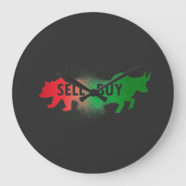 Relógio Grande Urso e Touro  (Frente)