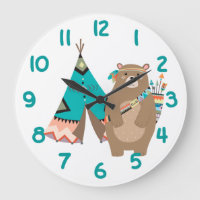 Urso Tribal e Número Teal de Tipi