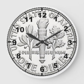 Relógio Grande "US Dime" - relógios de design de moedas
