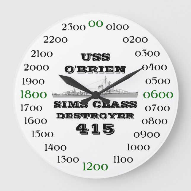 Relógio Grande USS O'Brien (DD-415) (Frente)