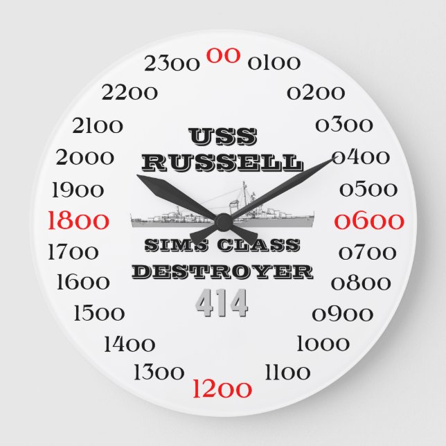Relógio Grande USS Russell (DD-414) (Frente)