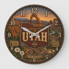 Relógio Grande Utah Beehive State National Park Rustic Gift