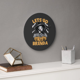 Relógio Grande Vamos Go Brenda Spooky Halloween Kamala Harris