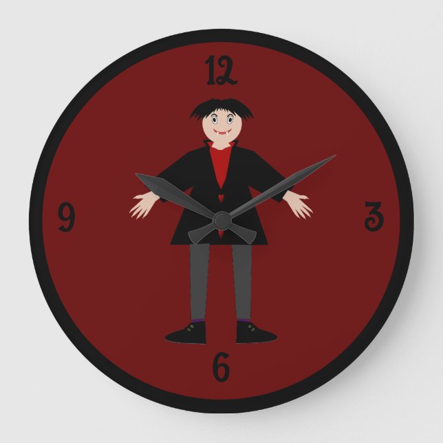 Relógio Grande Vampiro do Dia das Bruxas (Frente)