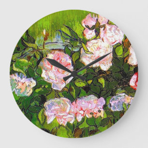 Relógio Grande Van Gogh ainda vive com rosas rosa
