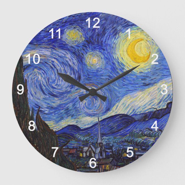 Relógio Grande van Gogh , “ Starry Night ” (Frente)