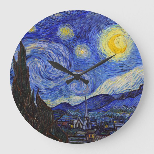 Relógio Grande van Gogh , “ Starry Night ” (Frente)