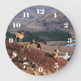 Relógio Grande Veado vermelho em Glen Etive, Highlands, na Escóci