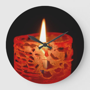 Relógio Grande Vela sobre fundo preto