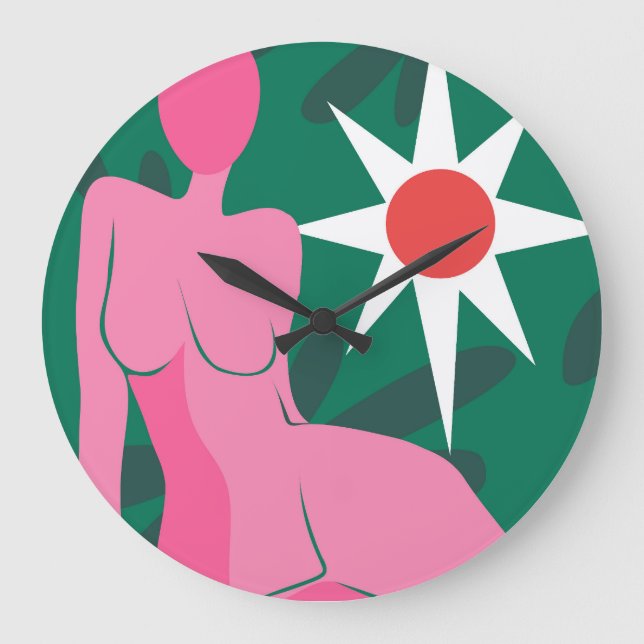 Relógio Grande Verdadeiro Rosa (Frente)