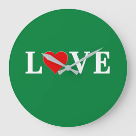 Relógio Grande VERDE LIMÃO de AMOR moderno