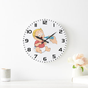 Relógio Grande Verificação da temperatura do bebê Saúde pediátric