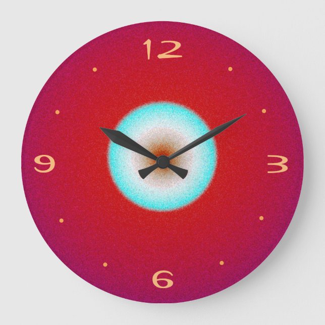 Relógio Grande Vermelho com Aqua Center>Relógio de cozinha (Frente)