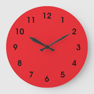 Relógio Grande Vermelho, vermelho brilhante, cor sólida