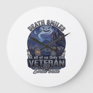 Relógio Grande Veterano do Sorriso da Morte Fantasma de Halloween