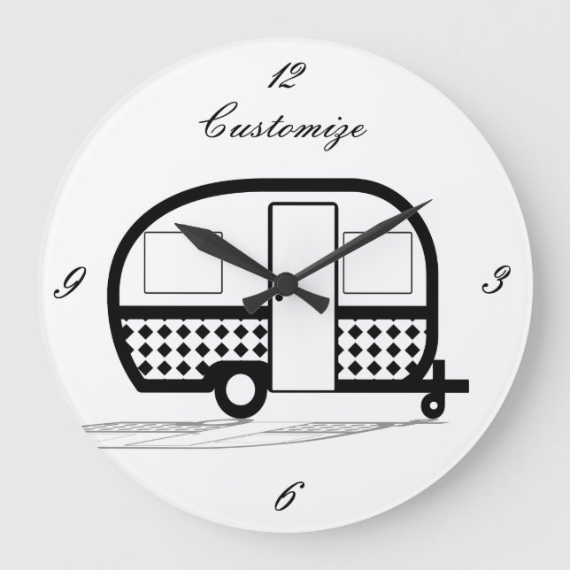 Relógio Grande Viagem clássico do reboque do caravana Thunder_Cov (Frente)
