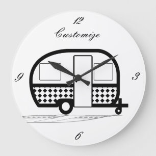 Relógio Grande Viagem clássico Trailer Caravan Thunder_Cove