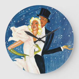 Relógio Grande Viagens vintage, Amor Romance Winter em Monte Carl