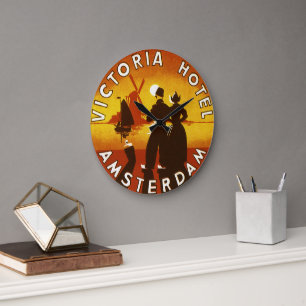 Relógio Grande Viagens vintage, Hotel Victoria, Amsterdã, Holanda