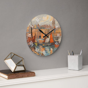 Relógio Grande Viagens vintage Poster Art, Santo Malo, França