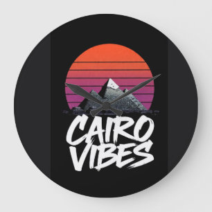 Relógio Grande Vibrações Antigas do Cairo Estilo de Rua Egípcio