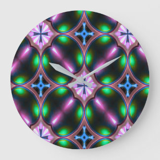 Relógio Grande Vibrant Modern Geometric Abstract