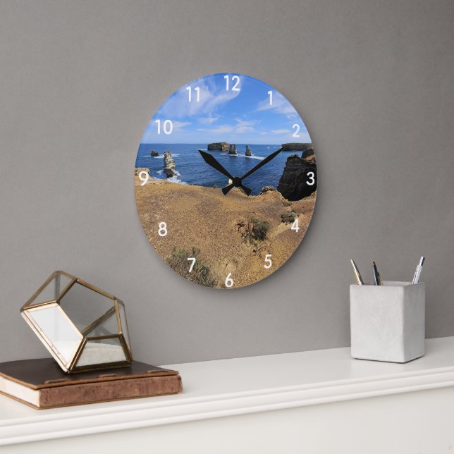 Relógio Grande Victoria’s Bay of Islands Coastal Panorama (Escritório)