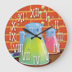 Relógio Grande Vidro de desenho animado Equipamento científico em