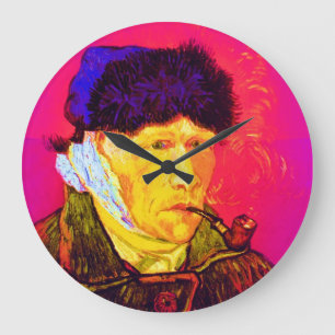 Relógio Grande Vincent Van Gogh - Autorretrato Bandagem Pop Art