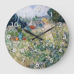 Relógio Grande Vincent van Gogh - Senhorita Gachet em seu Jardim