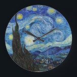 Relógio Grande Vincent Van Gogh Starry Night Vintage<br><div class="desc">Vincent Van Gogh Starry Night Vintage Bons Art</div>