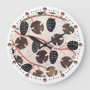 RELÓGIO GRANDE VINHAS ANTIGAS EGÍPCIAS E VINHAS DE UVAS