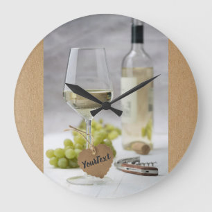 Relógio Grande Vinho Sommelier Vinha Ventilador Design