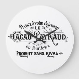 Relógio Grande Vintage Anúncio de Chocolate Francês