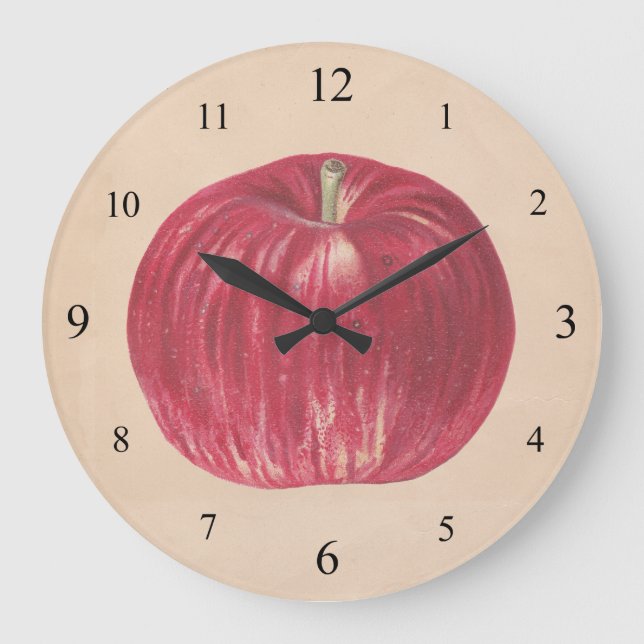 Relógio Grande Vintage Apple Wall Clock (Frente)