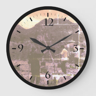 Relógio Grande Vintage China Guilin, água com estrume líquido L