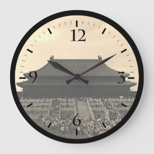 Relógio Grande Vintage China Pekin, palácio imperial Grande Cloco