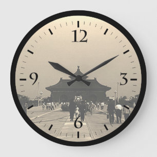 Relógio Grande Vintage China Pekin proibiu a cidade portão grande