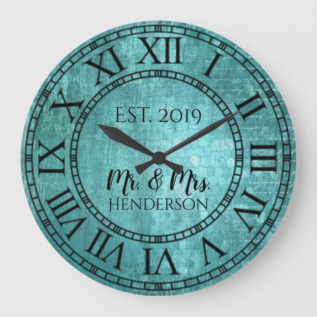 Relógio Grande Vintage Chique Russo Distresso Antiquado Legal (Frente)