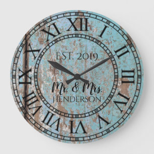 Relógio Grande Vintage Chique Rustico Vintage Madeira Antigua Ves