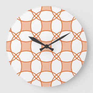 Relógio Grande Vintage Circles Art: Padrão Geométrico Sem Olhos