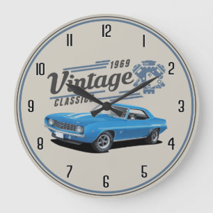 Relógio Grande Vintage Classics Camaro Large Clock, 1969
