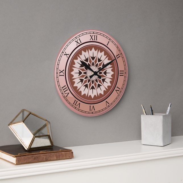 Relógio Grande Vintage Cobre Round (Escritório)