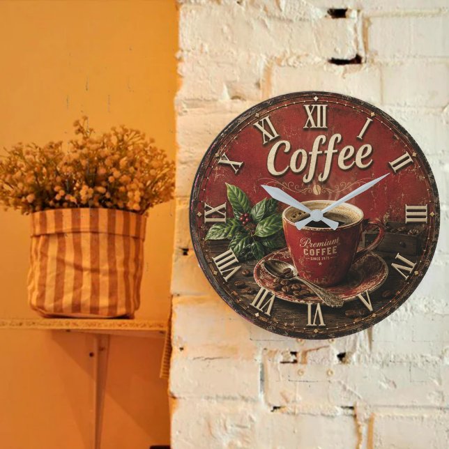 Relógio Grande Vintage Coffee (Criador carregado)