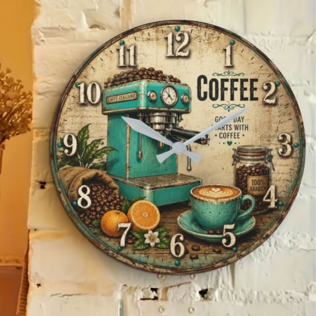Relógio Grande Vintage Coffee (Criador carregado)