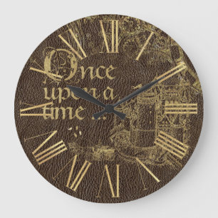Relógio Grande Vintage Fairy Tale Theme Dourado Castle